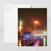 Mooie Voorziening, RI-stad 's nachts. Briefkaart (Voorkant / Achterkant)