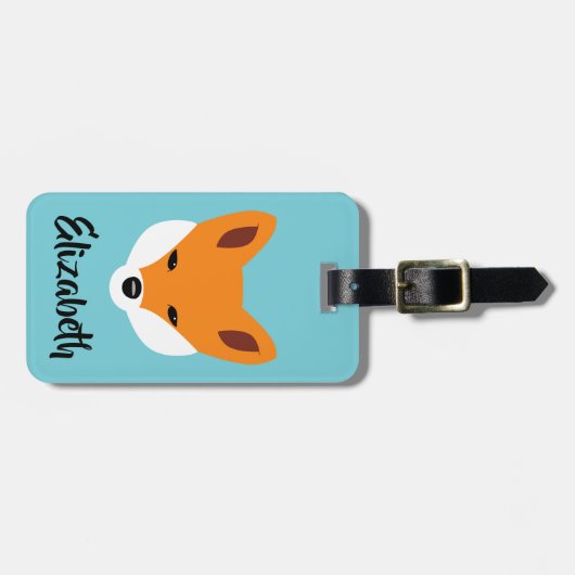 Mooie vos bagagelabel (Voorkant horizontaal)