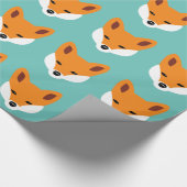 Mooie vos cadeaupapier (Hoek)