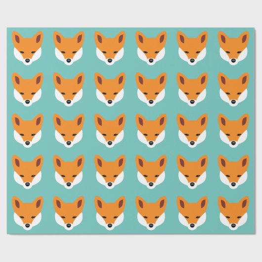 Mooie vos cadeaupapier (Vlak)