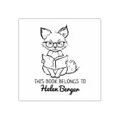 Mooie Vos Ex-Libris Rubberstempel (Afrduk)