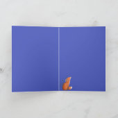 Mooie vos in Bluebell weide Verjaardag Kaart (Binnen)