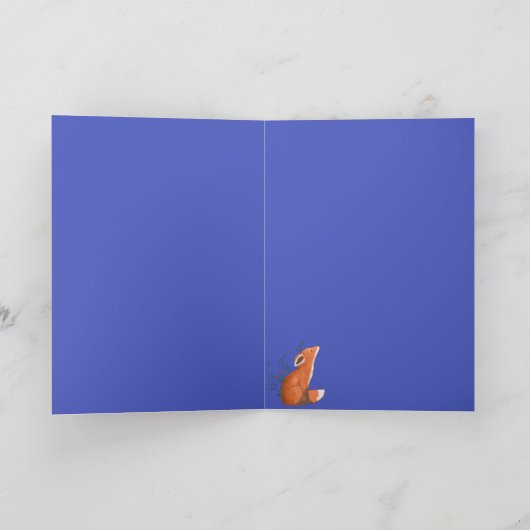 Mooie vos in Bluebell weide Verjaardag Kaart (Binnen)