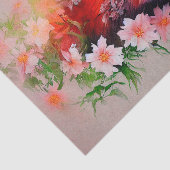 Mooie vos in Flowers Waterverf ontkoppeling Tissuepapier (Detail)