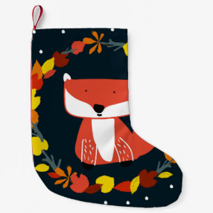 Mooie vos in het winterwoud kleine kerstsok