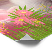 Mooie vos in tuin sprookjeskasteel Kunst Kinderkam Poster (Hoek)