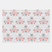 Mooie Vos Kinderen Kerst Wrap Papier Vellen (Voorkant)