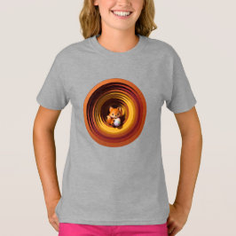 Mooie Vos met Geometrisch Paasei in Papieren Knipw T-shirt