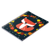 Mooie vos op een kleurrijke achtergrond notitieboek (Linkerzijde)