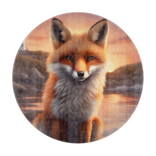 Mooie vos snijplank (Voorkant)