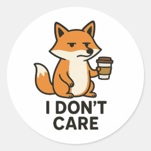 Mooie Vos Sticker – Gezellige Dieren Illustratie
