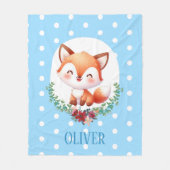 Mooie Vos Stippen Elegant Fleece Deken (Voorkant)