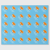 Mooie vos Verjaardagsverpakkings papier voor kinde (Vlak)