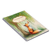Mooie Vos & Vlinder Waterverf Notitieboek (Rechterzijde)