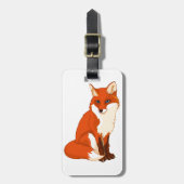 Mooie Vos Zittende Bagage Labels (Voorkant verticaal)
