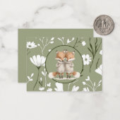 Mooie Vossen Vriendschap Valentijnsdag Notitiekaartje (Voorkant / Achterkant in situ)