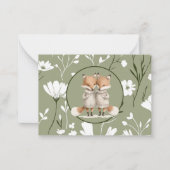 Mooie Vossen Vriendschap Valentijnsdag Notitiekaartje (Voorkant)