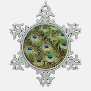 Mooie vreekveren pewter-versiering tin sneeuwvlok ornament