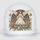 Mooie vreugde aan de wereld Angel toevoegen berich Sneeuwbol (Voorkant)