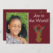 Mooie vreugde voor de wereldkerst feestdagenkaart (Voorkant / Achterkant)