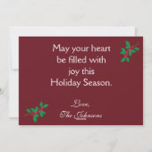 Mooie vreugde voor de wereldkerst feestdagenkaart (Achterkant)