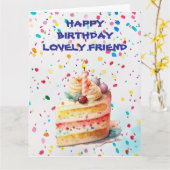 Mooie vriend verjaardag kaart (Gele Bloem)