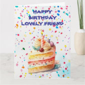 Mooie vriend verjaardag kaart (Voorkant)