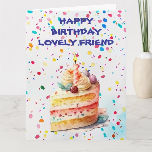 Mooie vriend verjaardag kaart (Voorkant)