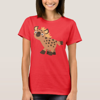 Mooie vriendelijke cartoon-hyena vrouwen T-shirt