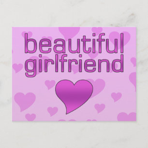 Mooie Vriendinnen Roze en Paarse liefdesharten Briefkaart