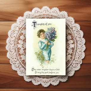 Mooie vroege 1900's vintage verjaardagsgroet briefkaart
