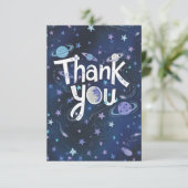 Mooie vrolijke hemel hemels bedankkaart (Staand voorkant)