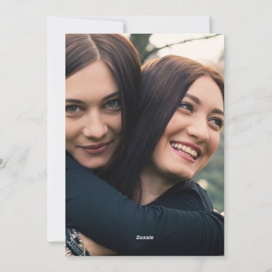 Mooie vrolijke kerst stijlvolle typografie foto feestdagenkaart (Achterkant)