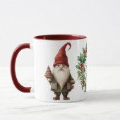 Mooie Vrolijke Kerstmis Gnome Mok (Links)