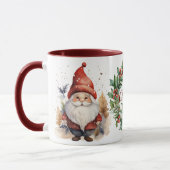Mooie Vrolijke Kerstmis Gnome Mok (Links)