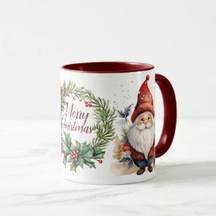 Mooie Vrolijke Kerstmis Gnome Mok