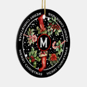 MOOIE VROLIJKE KERSTMIS, HOLLY SPRING, KOUS, KERAMISCH ORNAMENT (Rechts)