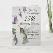 Mooie vrouw 25e Jubileum Zegening Kaart (Voorkant)