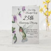 Mooie vrouw 25e Jubileum Zegening Kaart (Gele Bloem)