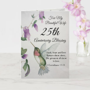 Mooie vrouw 25e Jubileum Zegening Kaart