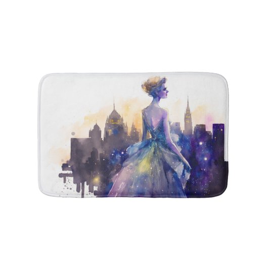 Mooie vrouw | Abstract sprookjesprinses Badmat (Voorkant)