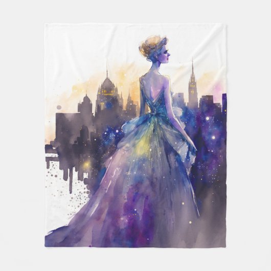 Mooie vrouw | Abstract sprookjesprinses Fleece Deken (Voorkant)
