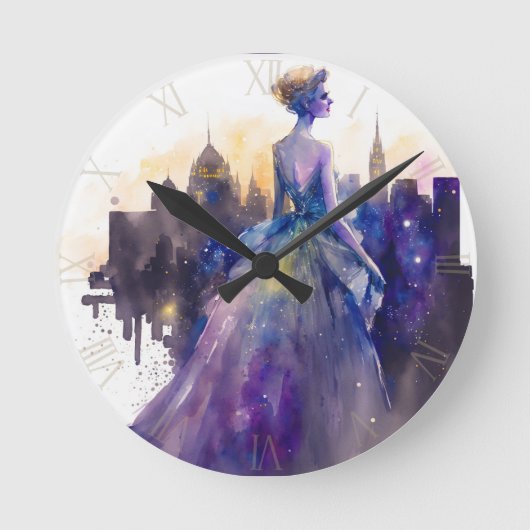 Mooie vrouw | Abstract sprookjesprinses Ronde Klok (Voorkant)