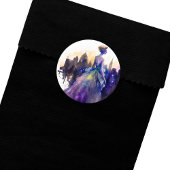 Mooie vrouw | Abstract sprookjesprinses Ronde Sticker