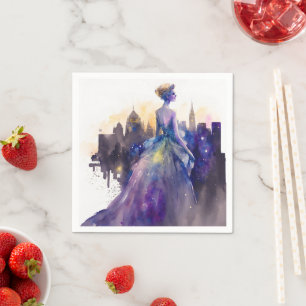 Mooie vrouw   Abstract sprookjesprinses Servet