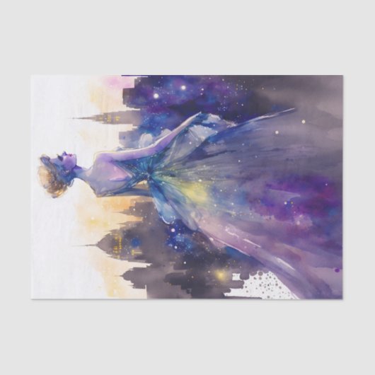 Mooie vrouw | Abstract sprookjesprinses Tissuepapier (Voorkant)