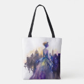 Mooie vrouw | Abstract sprookjesprinses Tote Bag (Achterkant)