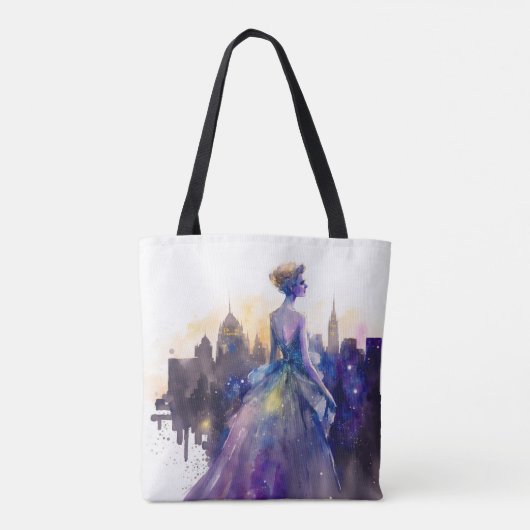 Mooie vrouw | Abstract sprookjesprinses Tote Bag (Achterkant)