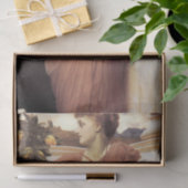 Mooie vrouw bij de fontein tissuepapier (Geschenk)