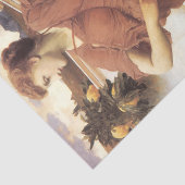 Mooie vrouw bij de fontein tissuepapier (Detail)